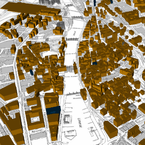 3D buildings Zurich with Cesium